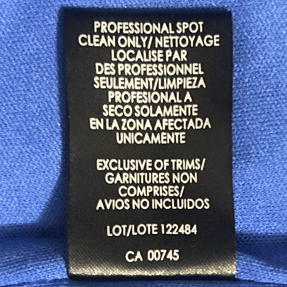 CARMEN MARC VALVO Infusion Dress Sz 6 Blue Floral Embroidery 3D Flower Appliqués - Picture 10 of 11